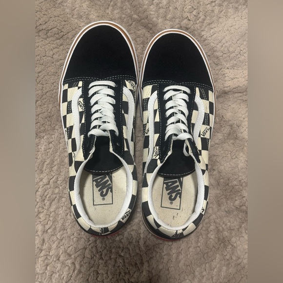 VANS OLD SKOOL STACKED (CHECKERBOARD) Black/ True White, M 7.5/W 9 - Picture 3 of 8